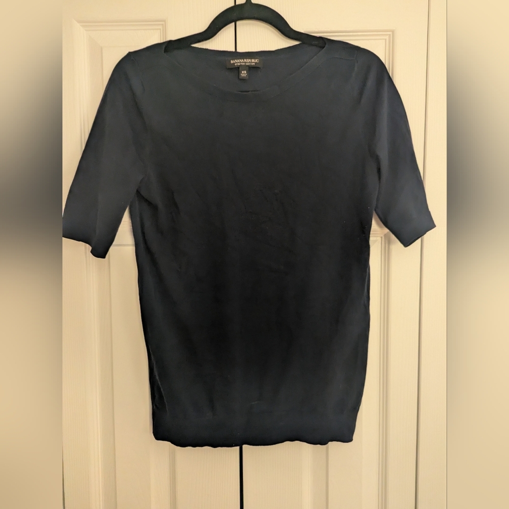 Banana Republic Dark Blue Knit Top